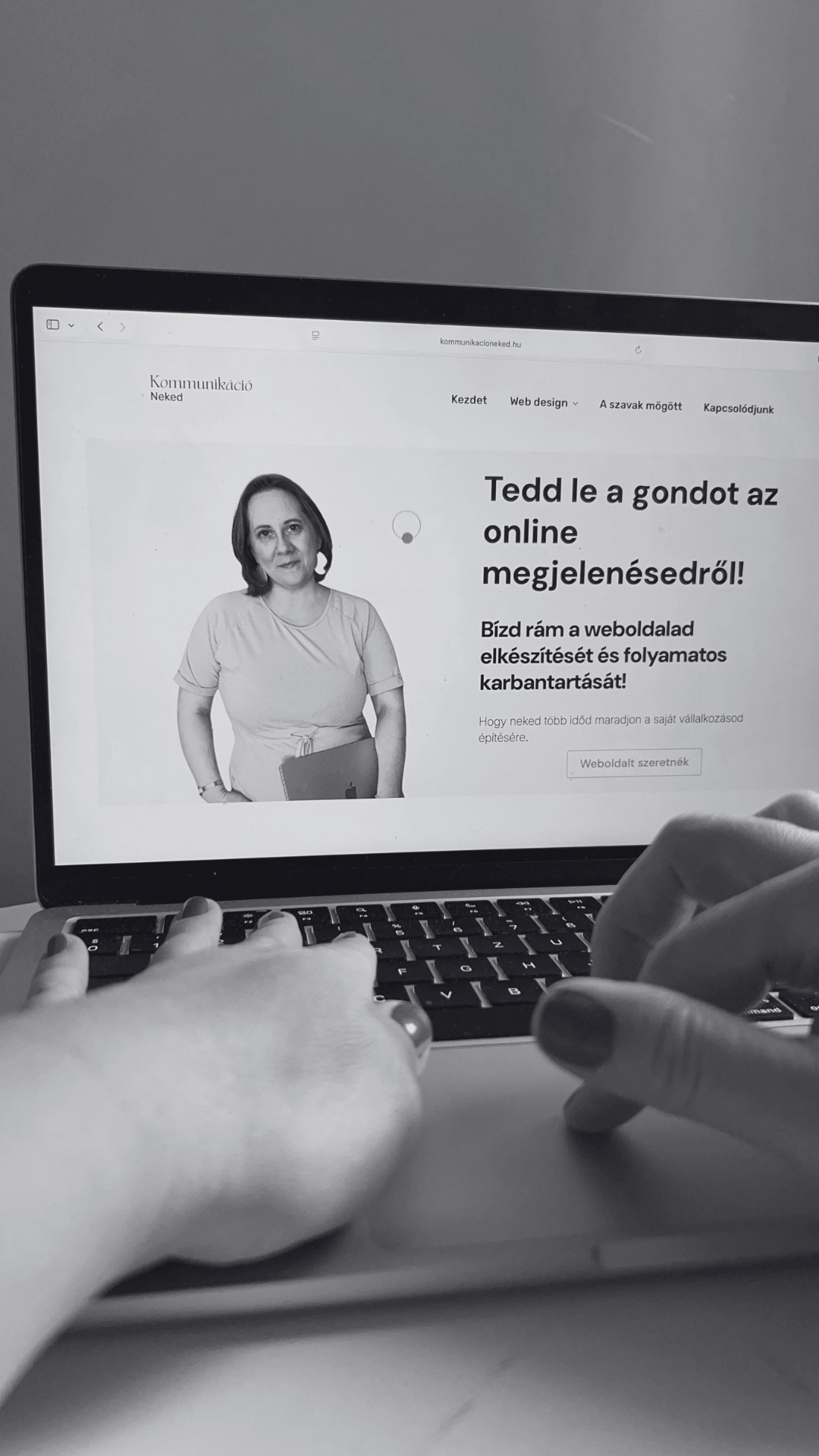 Kommunikáció Neked Polgár Ági Weboldalkészítés egyedi tervezés alapján
